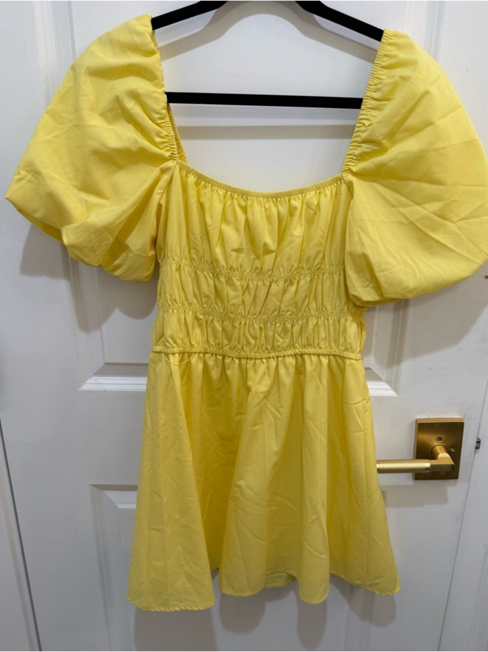 Anthropologie the frolic Yellow Puff-Sleeve Mini Dress - The Jolie - Picture 4 of 6
